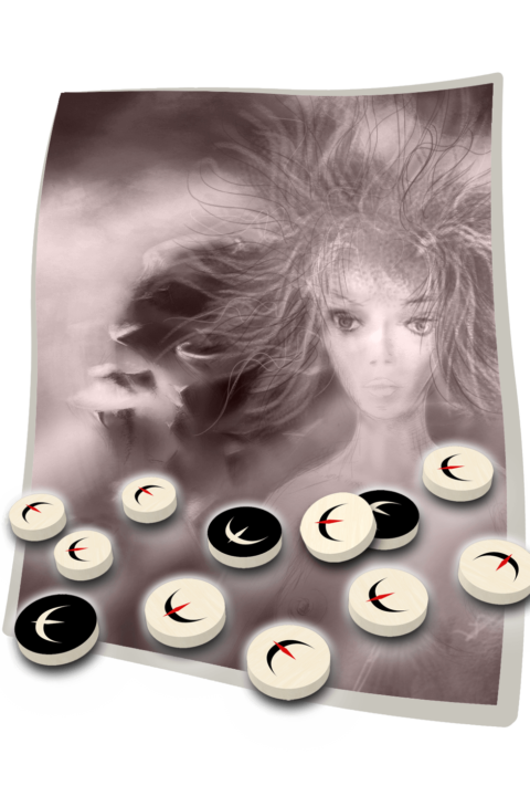 12 Eva Wooden Tokens for Myraclia Game